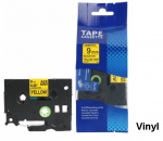 Lipni juostelė Brother TZE-V621, Vinyl, 9mm. (Geltona / Juoda) ECO
