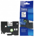 Brother TZe-S241 Lipni juostelė (18 mm, juodas ant baltos, stipriai lipni) &ndash; Premium