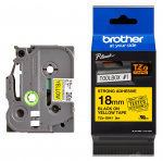 Lipni juostelė Brother TZE-S641 18mm. (Geltona / Juoda) OEM