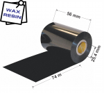 Dažanti juosta (karboninė) 56 mm x 74 m, Wax/Resin