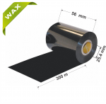 Dažanti juosta (karboninė) 56 mm x 300 m, Wax