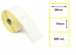 Lipnios Termo etiketės 38x74mm. 800 vnt (Thermal ECO)
