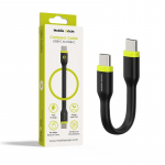 Mobile Origin Kompakti&scaron;kas USB-C į USB-C kabelis, juodas