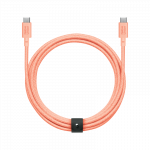 Native Union Diržo kabelis XL (USB-C - USB-C) 3 m, abrikosinis