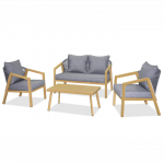 Lauko baldai sofa Martinelli Milano rudas (medžio imitacija)