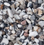 Dekoratyvinė akmens skalda Benders, juoda-balta-marga