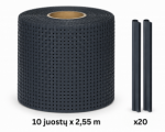 Tvoros juosta Rattan 190 mm x 2,55 m + 2 vnt. laikiklių (10 komplektų), 830 g/m&sup2;