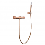 Imex Line termostatinis du&scaron;o mai&scaron;ytuvas su du&scaron;o komplektu PVD braižyto vario spalvos