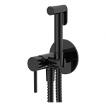 Juodos spalvos bidetė du&scaron;elio komplektas Omnires