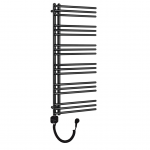 Elektrinis rank&scaron;luosčių džiovintuvas POSEIDON 450x1140mm kairinis juodas matinis su tenu su laidu