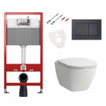 Potinkinis TeceBase rėmas ir LAUFEN LUA RIMLESS pakabinamas wc su lėtaeigiu dangčiu