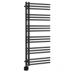 Elektrinis rank&scaron;luosčių džiovintuvas POSEIDON, 450x1140mm, kairinis, juodas matinis, tenas paslėptu montavimu