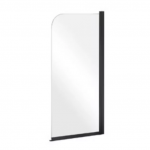 Vonios sienelė BESCO PRIME BLACK NEW 1 skaidrus stiklas PNPB-1S 70x140 cm