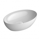 Praustuvas pastatomas GSI PURA su apsauga ExtraGlaze, 60x42cm, su baltu vožtuvu 884211