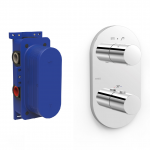 Tres termostatinis du&scaron;o mai&scaron;ytuvas su potinkine dalimi Therm-box chromo spalvos