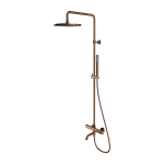 Termostatinė du&scaron;o sistema su stacionaria galva ir snapu Omnires vario spalvos