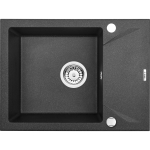 Granitinė virtuvinė plautuvė Deante Evora grafito spalvos 59x44cm
