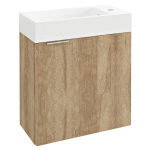 De&scaron;ininė vonios spintelė Latus IV su praustuvu oak Alabama