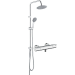 Du&scaron;o komplektas su Hansgrohe termostatiniu du&scaron;o mai&scaron;ytuvu Ecostat 1001CL ir chromo spalvos Imex du&scaron;o stovas su lietaus galva