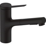 HANSGROHE Zesis M33 virtuvinis mai&scaron;ytuvas su i&scaron;traukiamu du&scaron;eliu juodos matinės spalvos 74800670