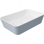 Ant stalvir&scaron;io pastatomas praustuvas Omnires Parma UN BSP Marble+ 5 ( baltas vidus, pilka i&scaron;orė)