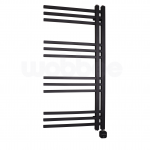 Elektrinis rank&scaron;luosčių džiovintuvas WOBBEE FLINT BLACK 50x100cm juodas matinis de&scaron;ininis su tenu paslėptu montavimu