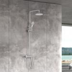 Vir&scaron;tinkinė termostatinė du&scaron;o sistema IMEX KENT ECO chromo spalvos