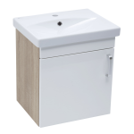 Vonios spintelė su praustuvu VARIO DEKOR 50x51x40 cm baltos / &scaron;viesaus medžio spalvos