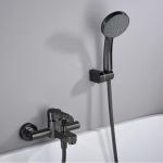 Imex Roma vonios mai&scaron;ytuvas su du&scaron;o komplektu juodos matinės spalvos