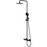 Juoda vir&scaron;tinkinė termostatinė du&scaron;o sistema Omnires Y