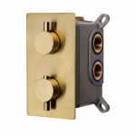 BRUMA HydroTherm termostatinis potinkinis du&scaron;o mai&scaron;ytuvas braižyto aukso spalvos