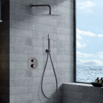 Imex Genova termostatinė potinkinė du&scaron;o sistema PVD grafito gunmetal spalvos