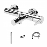 BRUMA Leaf vonios mai&scaron;ytuvas su du&scaron;o komplektu chromo spalvos