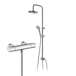 Du&scaron;o komplektas su Hansgrohe termostatiniu du&scaron;o mai&scaron;ytuvu Ecostat 1001CL ir chromo spalvos Demm du&scaron;o stovas su lietaus galva