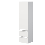 Pakabinama ūkinė vonios spintelė PAVIA 40x155x35 cm balta matinė kairinė