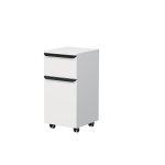 Vonios spintelė PAVIA 40x75,8x43 cm balta matinė de&scaron;ininė su juodomis rankenėlėmis