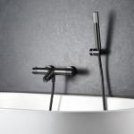 Imex Genova termostatinis vonios mai&scaron;ytuvas su du&scaron;o komplektu grafito gunmetal spalvos