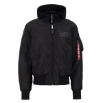ALPHA INDUSTRIES Demisezoninė striukė 'Ma-1 D-Tec' juoda