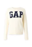 Gap Tall Megztinis kremo / tamsiai mėlyna