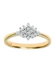 DIAMANT LETERNEL Žiedas 'Cluster-Ring aus 375 Gelbgold mit Diamant' auksas