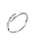 DIAMANT LETERNEL Žiedas 'Ring aus 375 Wei&szlig;gold mit Diamant' sidabrinė