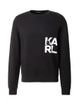 Karl Lagerfeld Megztinis be užsegimo juoda / balta