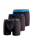 REPLAY Boxer trumpikės azuro spalva / juoda / balk&scaron;va
