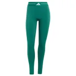 ADIDAS PERFORMANCE Sportinės kelnės 'Hyperglam Colour Block Full Length' smaragdinė spalva / balta