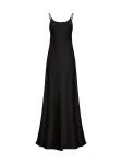 Serena Silueta Suknelė 'Maxi satin slip dress 'Serene'' juoda