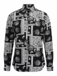 Radwa Mar&scaron;kiniai 'Men's Viscose multicolor pattern shirt' margai juoda