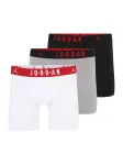 Jordan Boxer trumpikės 'FLIGHT Cotton Core Boxer Briefs' margai pilka / raudona / juoda / balta