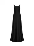 Serena Silueta Suknelė 'Maxi satin slip dress 'Serene'' juoda