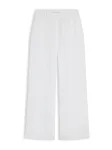 TOMMY HILFIGER Klostuotos kelnės 'Blend Tailored Wide Leg' balta