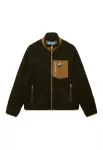 Superdry & Co Flisinis džemperis 'MOUNTAIN' tamsiai rusva / tamsiai žalia